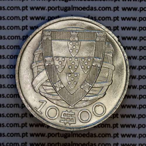 Portugal 10 escudos 1940 silver – UNC – Reverse (lighting variation 1 – Specimen A2)