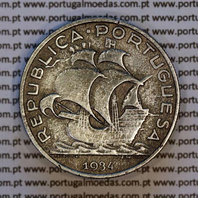 Portugal 10 escudos 1934 silver (F) – KM#582 – Obverse – Ref. RP.10.AG.R.43.03.D1