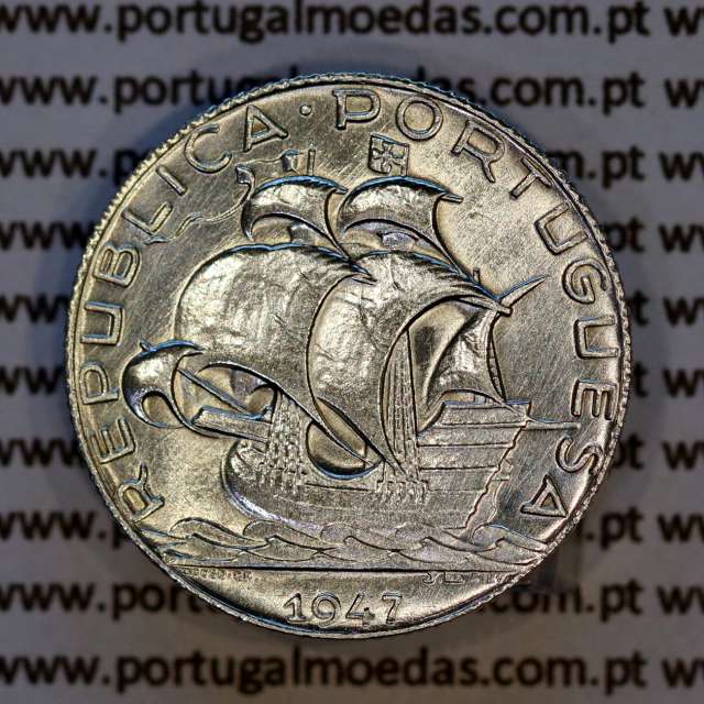 Portugal 2‑1/2 Escudos 1947 silver – (XF) – Obverse (brightness variation 1) – Ref. RP.02.AG.R.30.10.A7
