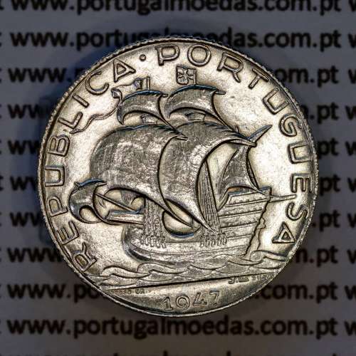 Portugal 2‑1/2 Escudos 1947 silver – (XF) – Obverse (brightness variation 2) – Ref. RP.02.AG.R.30.10.A7