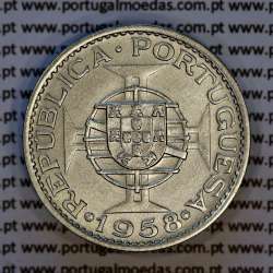 Timor 1 Escudo 1958 nickel‑brass – (XF) – Obverse (brightness variation 2) – Ref. AG.TM.09.01.A5