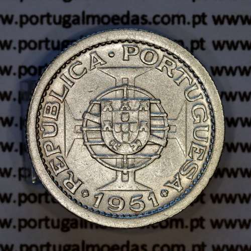 São Tomé and Príncipe 2.50 Escudos 1951 silver – (VF+) – Obverse (brightness variation 1) – Ref. AG.ST.16.01.B2