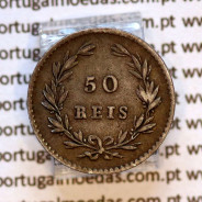 50 réis 1861 prata – (MBC+) – Reverso – Ref. MQ.4D.AG.P5.01.03.B3