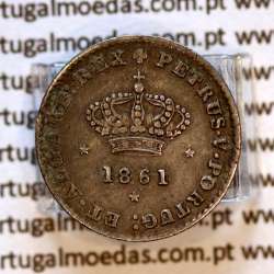 Portugal 50 Réis 1861 silver coin – (VF+) – Obverse – Ref. MQ.4D.AG.P5.01.03.A6