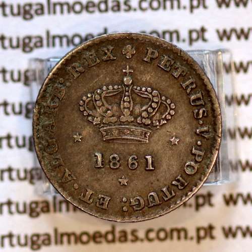 50 réis 1861 prata – (MBC+) – Anverso – Ref. MQ.4D.AG.P5.01.03.A6