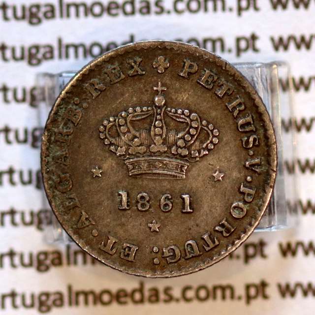 50 réis 1861 prata – (MBC+) – Anverso – Ref. MQ.4D.AG.P5.01.03.A6