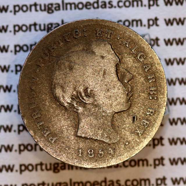 100 réis 1854 prata — busto cabelos lisos — Anverso — Ref. MQ.4D.AG.P5.02.01.D4