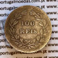 100 réis 1854 prata — busto cabelos lisos — Reverso — Ref. MQ.4D.AG.P5.02.01.D4