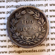 100 réis 1854 prata — busto cabelos lisos — Reverso — Ref. MQ.4D.AG.P5.02.01.C3