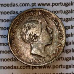 Portugal 100 Réis 1854 silver coin — straight‑hair bust — Obverse (brightness variation 1) — Ref. MQ.4D.AG.P5.02.01.B4