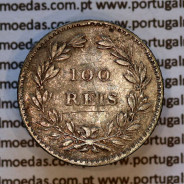 100 réis 1854 prata — busto cabelos lisos — Reverso (variação de brilho 1) — Ref. MQ.4D.AG.P5.02.01.B4