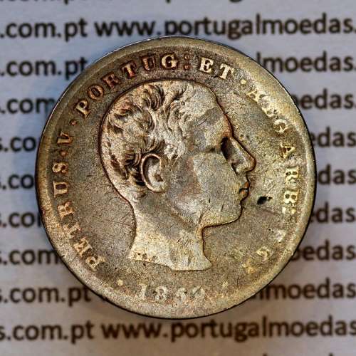 100 réis 1859 silver — wavy‑hair bust — Obverse — Ref. MQ.4D.AG.P5.03.03.C5