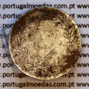 Portugal 100 réis 1859 silver — (F‑) — wavy‑hair bust — Reverse — Ref. MQ.4D.AG.P5.03.03.C6