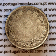 Portugal 100 réis 1861 silver — (F‑) — wavy‑hair bust — Reverse — Ref. MQ.4D.AG.P5.03.05.C7