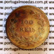 100 réis 1861 prata — (REG) — busto cabelos ondulados — Reverso — Ref. MQ.4D.AG.P5.03.05.C9