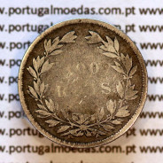 Portugal 100 réis 1861 silver — (F) — wavy‑hair bust — Reverse — Ref. MQ.4D.AG.P5.03.05.C2