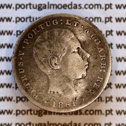 100 réis 1861 prata — (BC) — busto cabelos ondulados — Anverso — Ref. MQ.4D.AG.P5.03.05.C2