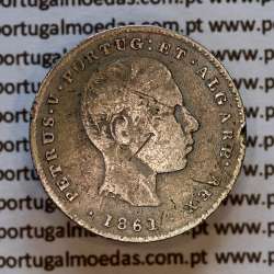 100 réis 1861 prata — (BC) — busto cabelos ondulados — Anverso — Ref. MQ.4D.AG.P5.03.05.C1