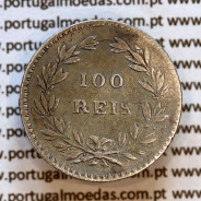 Portugal 100 réis 1861 silver — (F) — wavy‑hair bust — Reverse — Ref. MQ.4D.AG.P5.03.05.C1