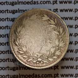 Portugal 100 réis 1861 silver — (F) — wavy‑hair bust — Reverse — Ref. MQ.4D.AG.P5.03.05.C3