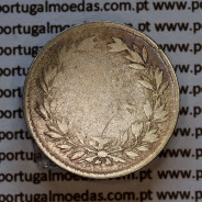 100 réis 1861 prata — (BC) — busto cabelos ondulados — Reverso — Ref. MQ.4D.AG.P5.03.05.C3