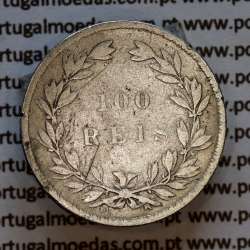 100 réis 1861 prata — (BC+/MBC‑) — busto cabelos ondulados — Reverso — Ref. MQ.4D.AG.P5.03.05.B4