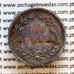 Portugal 100 réis 1861 silver — (VF) — wavy‑hair bust — Reverse — Ref. MQ.4D.AG.P5.03.05.B1