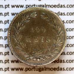 100 réis 1861 prata — (MBC+) — busto cabelos ondulados — Reverso — Ref. MQ.4D.AG.P5.03.05.A6