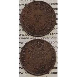 MOEDA V REIS COBRE 1848 (MBC) - D.MARIA II