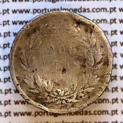 Portugal 200 Réis 1855 silver – (G) – Reverse – Ref. MQ.4D.AG.P5.04.03.D2