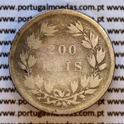 Portugal 200 Réis 1855 silver – (F‑) – Reverse  – Ref. MQ.4D.AG.P5.04.03.C7