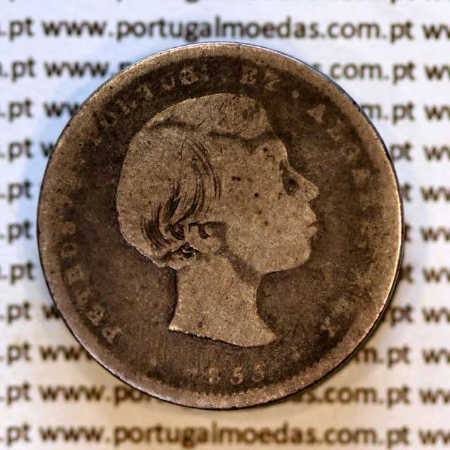 Portugal 200 Réis 1855 silver – (F) – Obverse – Ref. MQ.4D.AG.P5.04.03.C6