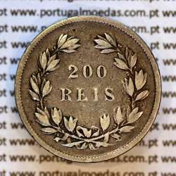 Portugal 200 Réis 1855 silver – (F) – Reverse – Ref. MQ.4D.AG.P5.04.03.C5