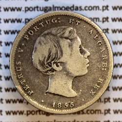 200 réis 1855 prata – (MBC‑) – Anverso – Ref. MQ.4D.AG.P5.04.03.C1