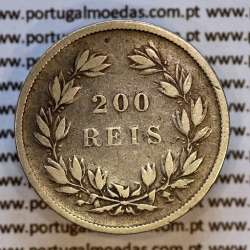 Portugal 200 Réis 1855 silver – (VF‑) – Reverse – Ref. MQ.4D.AG.P5.04.03.C1