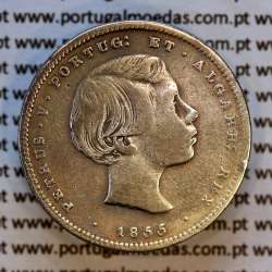 200 réis 1855 prata – (MBC) – Anverso – Ref. MQ.4D.AG.P5.04.03.B6
