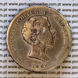 Portugal 500 réis 1855 silver (F+/VF) — Obverse — Ref. MQ.4D.AG.P5.07.01.B4