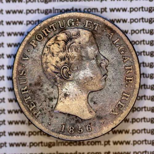 Portugal 500 réis 1856 silver (VF) — Obverse — Ref. MQ.4D.AG.P5.07.02.B3