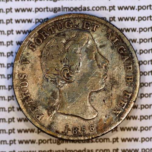 500 réis 1856 prata (MBC) — Anverso — Ref. MQ.4D.AG.P5.07.02.B4
