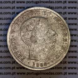 Portugal 500 réis 1858 silver – (F+) – Obverse – Ref. MQ.4D.AG.P5.08.02.B8