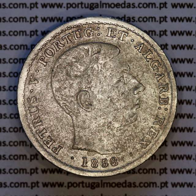 500 réis 1858 prata – (BC+) – Anverso – Ref. MQ.4D.AG.P5.08.02.B8