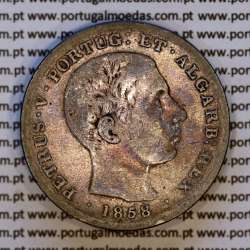 Portugal 500 réis 1858 silver – (F+) – Obverse – Ref. MQ.4D.AG.P5.08.02.C3