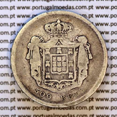 500 réis 1858 prata – (MBC‑) – Reverso – Ref. MQ.4D.AG.P5.08.02.B6