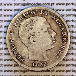 500 réis 1858 prata – (MBC‑) – Anverso – Ref. MQ.4D.AG.P5.08.02.B6