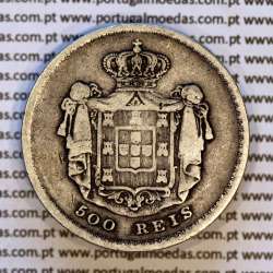 Portugal 500 réis 1858 silver – (VF) – Reverse – Ref. MQ.4D.AG.P5.08.02.B3