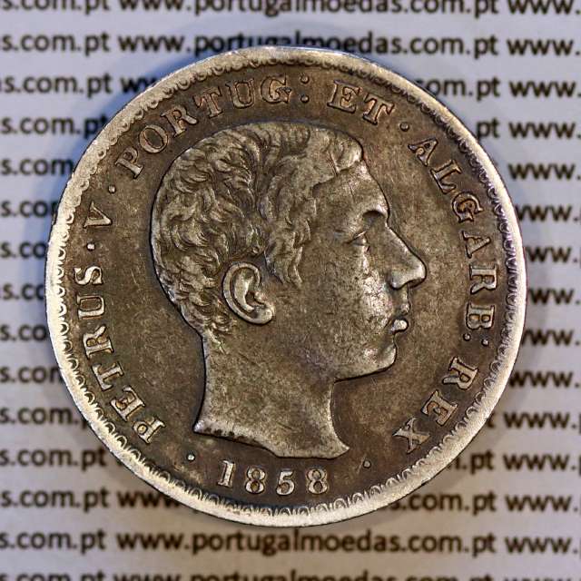 500 réis 1858 prata – (MBC+) – Anverso – Ref. MQ.4D.AG.P5.08.02.A7