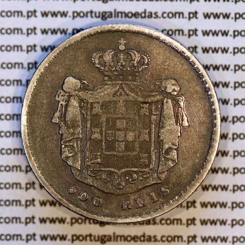 500 réis 1858 prata – (MBC+) – Reverso – Ref. MQ.4D.AG.P5.08.02.A7