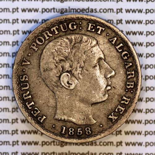 500 réis 1858 prata – (MBC+) – Anverso (variação de brilho 1) – Ref. MQ.4D.AG.P5.08.02.A5