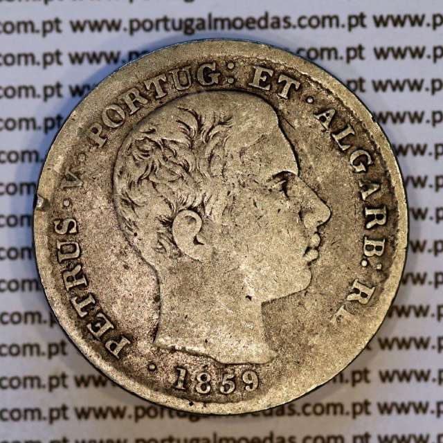 500 réis 1859 prata (BC+)  -Anverso – Ref. MQ.4D.AG.P5.08.04.B3