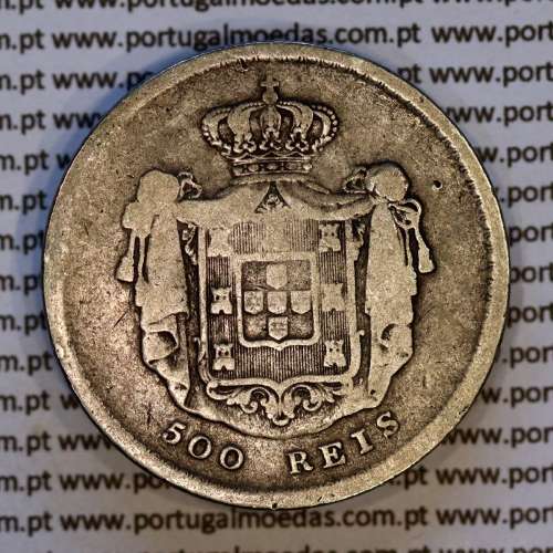 500 réis 1859 prata (BC+)  -Reverso – Ref. MQ.4D.AG.P5.08.04.B3